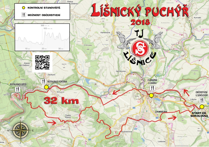 Trasa 32 km Líšnický Puchýř 2018